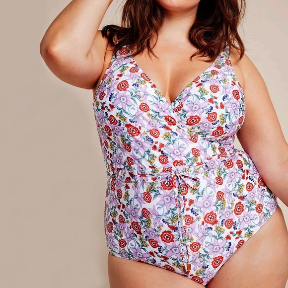 Anthropologie V-neck One-Piece Swimsuit